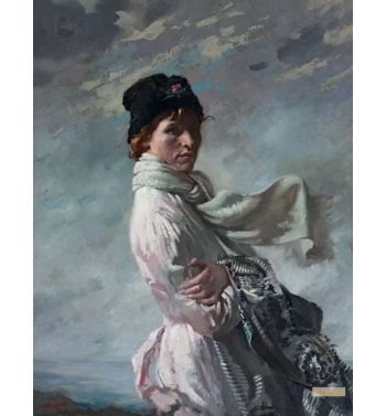 'In Dublin Bay' Portrait Of The Artist'S Wife
