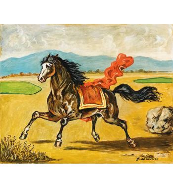 Cavallo con Drappo Rosso