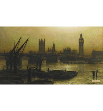 Westminster Bridge With The Houses Of Parliament