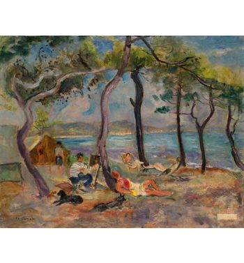 The Camp At The Seaside With The Sardinaux