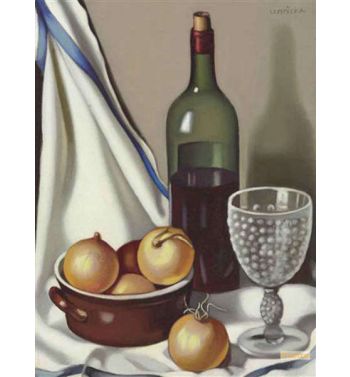Bottle Of Wine And Onions