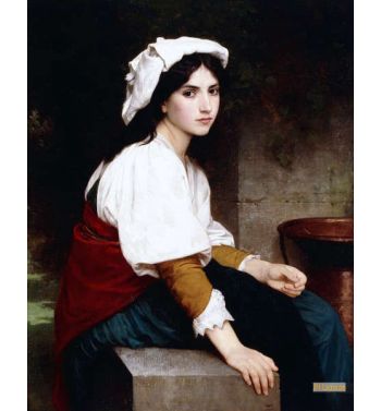 Italian Girl By A Fountain, 1870
