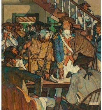 Ethan Allen Plotting The Capture Of Fort Ticonderoga 1936