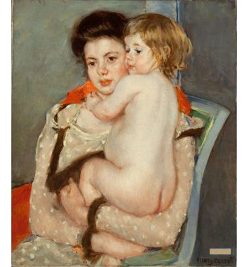 Reine Lefebvre Holding A Nude Baby 1902