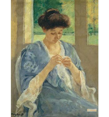 Augusta Sewing Before A Window 1910