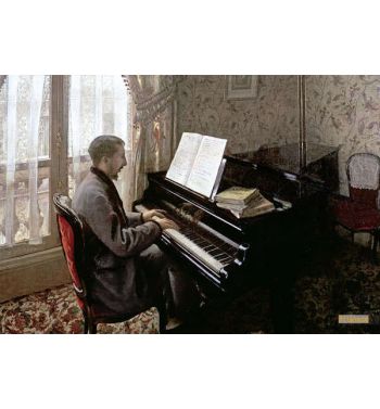 Young Man Playing The Piano 1876
