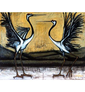 Les Grues d'Hokkaido, Deux Oiseaux Combattants