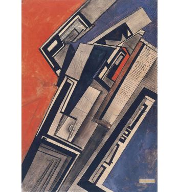 Composition in Red and Mauve