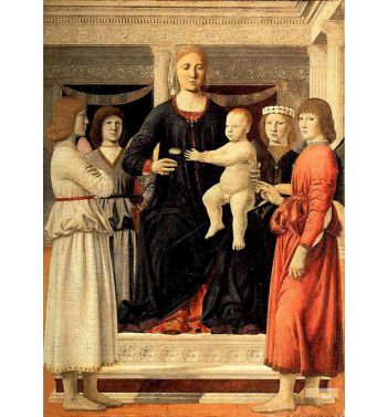 Madonna With Child And 4 Angels