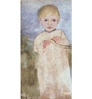 Mieke Vogeler With Pearl Necklace
