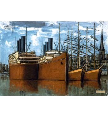 Saint Malo, Voiliers Et Paquebots Dans Le Bassin
