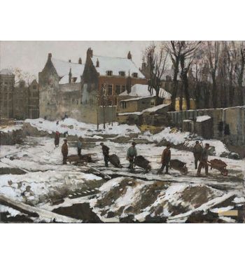 Construction Site In Amsterdam C 1902