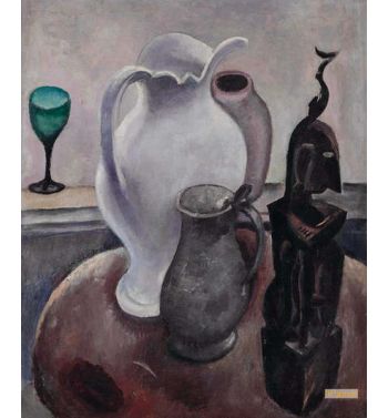 A Still Life With A White Jar
