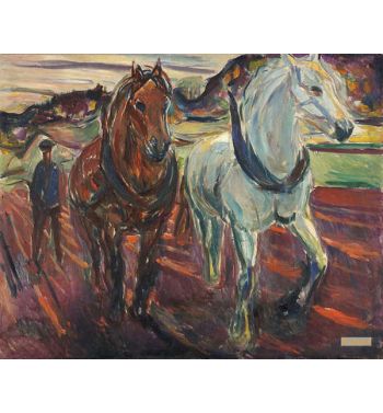 Horse Team Ploughing, 1920