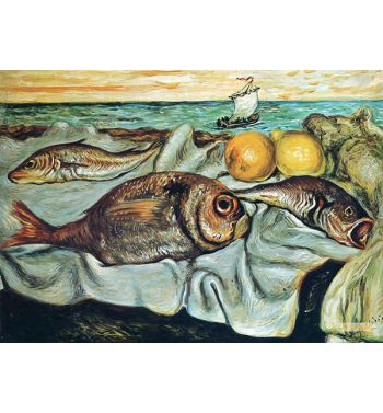 Still Life with Fish and Lemon