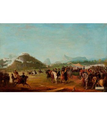 Jean Baptiste Debret Review Of The Troops Headed For Montevideo