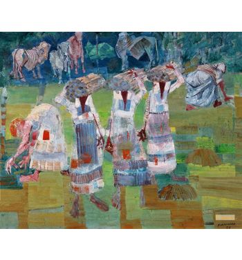 Women Carrying Firewood, 1957