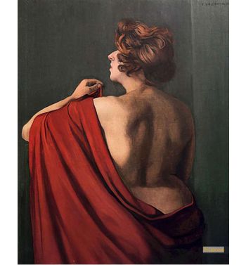 Woman With Red Shawl