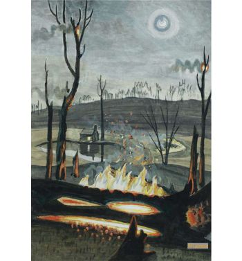 Forest Fire in Moonlight