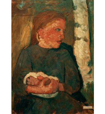 Girl With Rabbit In Her Arms