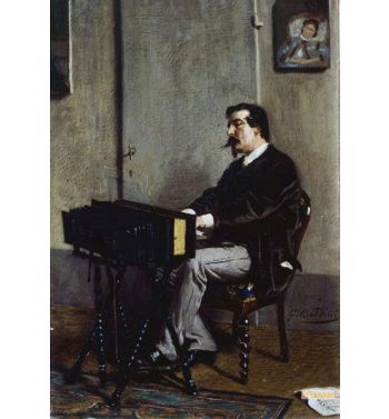 Painter Cristiano Banti At Harmonium