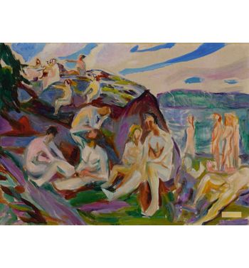 Bathers On Rocks