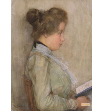 Female Torso In Profile With Book, c1898 1900