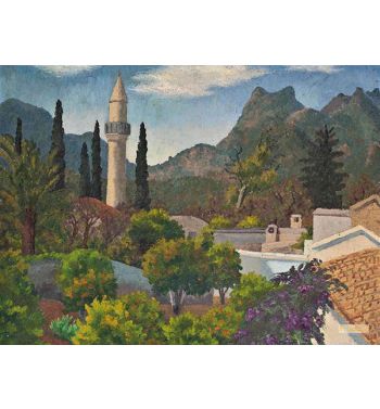 Turkish Village With Mosque Cyprus