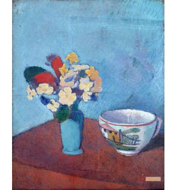 Vase With Flowers And Cup