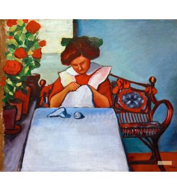 Grete Thuar At The Table