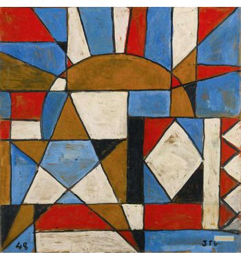 Constructive Art With Sun And Star