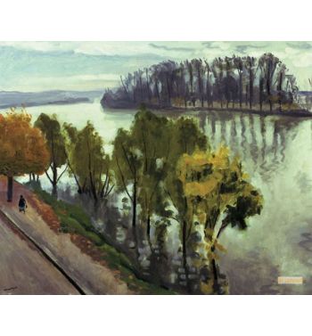 The River Seine As It Passes Through The Frette