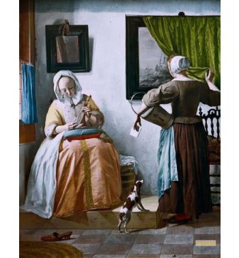 Letter Reading Lady And Maid