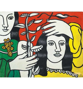 Two Figures And A Flower