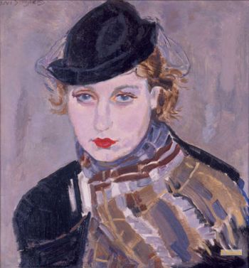 Portrait Of A Woman With Black Hat, C, 1930