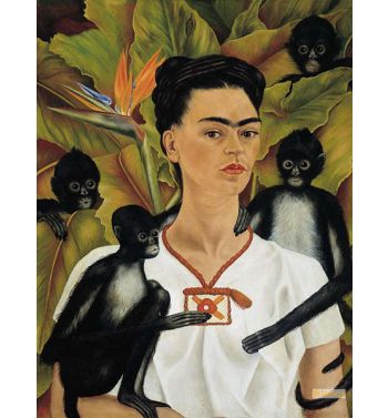 Self Portrait With Monkeys 1943