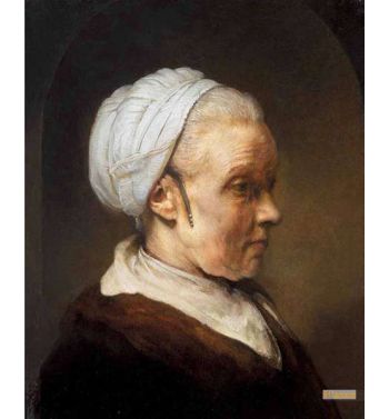 Elderly Woman In A White Cap