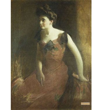 Woman In A Red Dress 1900