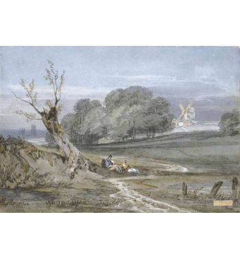Landscape With Mill Durham Cathedral In The Background