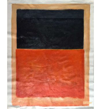 Green And Tangerine On Red 1956