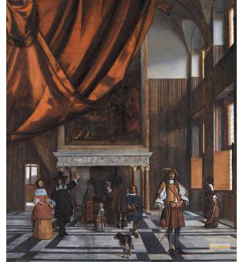 Interior Of The Council Chamber Of Amsterdam Town Hall