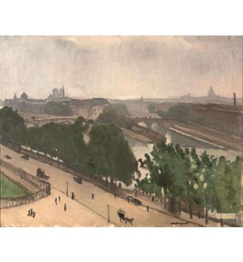 View Of Paris With Notre Dame And The Vert Galand