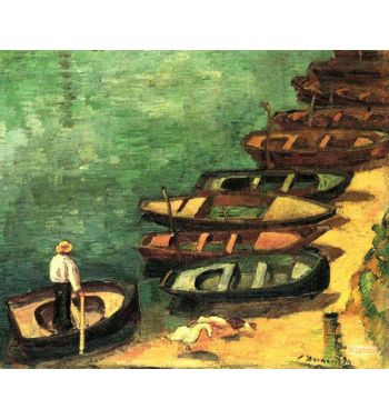 Boats At Pont Aven Brittany 1890