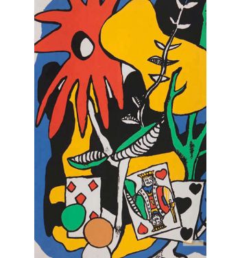 Colorful Modernist King Of Hearts