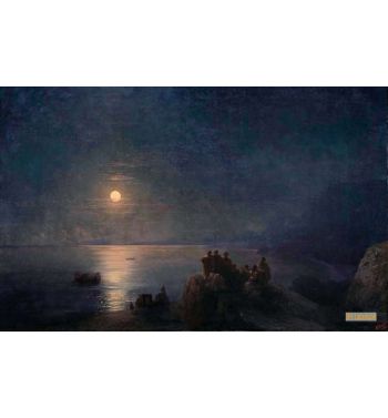 Classical Poets On A Moonlit Shore In Ancient Greece 1886