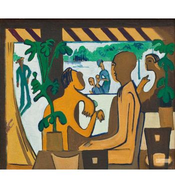Brown Figures In A Café, 1928 1929