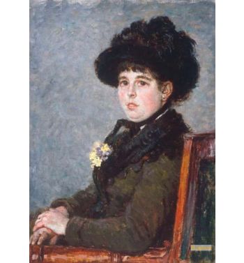 Portrait Of A Woman With A Feather Hat