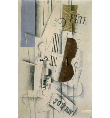 Violin And Newspaper Musical Forms 1912