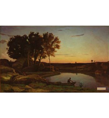 Landscape With Lake And Boatman 1839