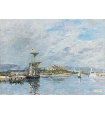 Vue Du Port D'Antibes Le Quai Le Matin